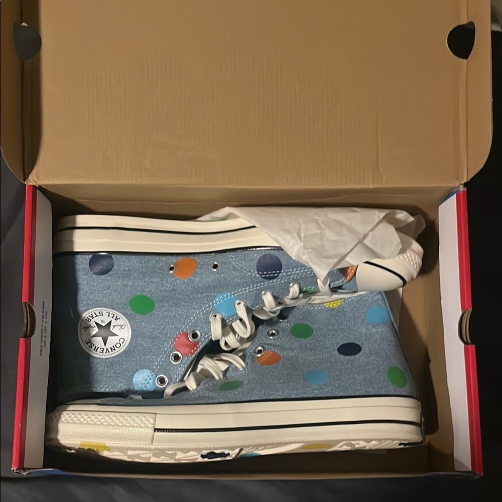 Converse High-Top Sneakers with Polka Dots GOLF WANG